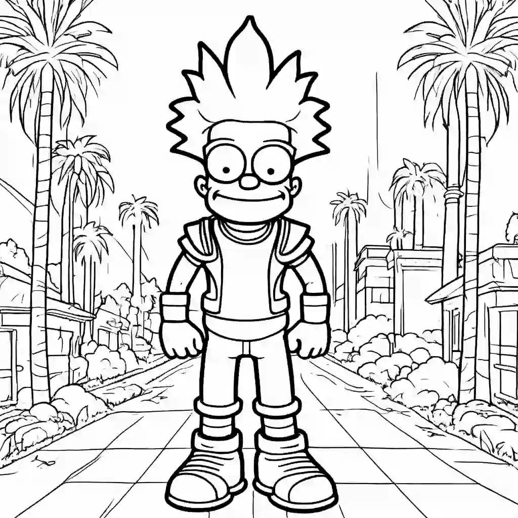 Bart Simpson coloring pages
